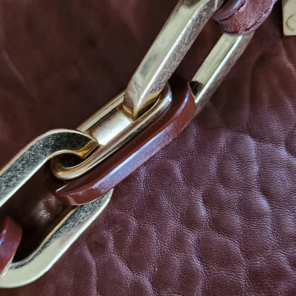 Tory Burch caramel/brown leather transformer bucket/ shoulder big bag